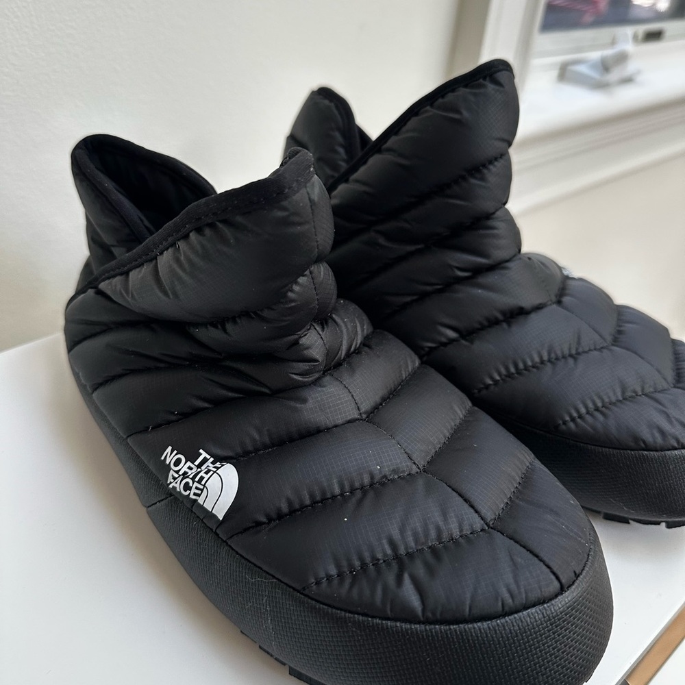 The North Face Black Thermoball Eco Quilted Slip-Ons